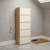 Tall Narrow Footwear Storage Unit Space Saving Entryway Shoe Storage Large Capacity Household Furniture for Hallway, Corridor, Small Areas