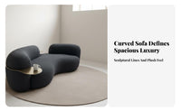 Bean-Shaped Sofa Light Luxury Aesthetic Couch Minimalist Design Living Room Furniture for Apartment Dwellers, Homeowners, Lounge Area, Modern Office