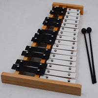 27-Note Glockenspiel with Beechwood Frame, Colorful Metal Plates, Early Education Musical Instrument