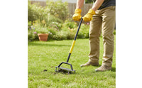 Lawn Aerator with T-Handle Ergonomic Manual Soil Aerator Handheld for Gardeners, Homeowners, Yard Work