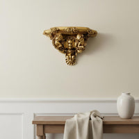 Decorative Resin Wall Shelf Space-Saving Ornate Hanging Rack Easy to Install