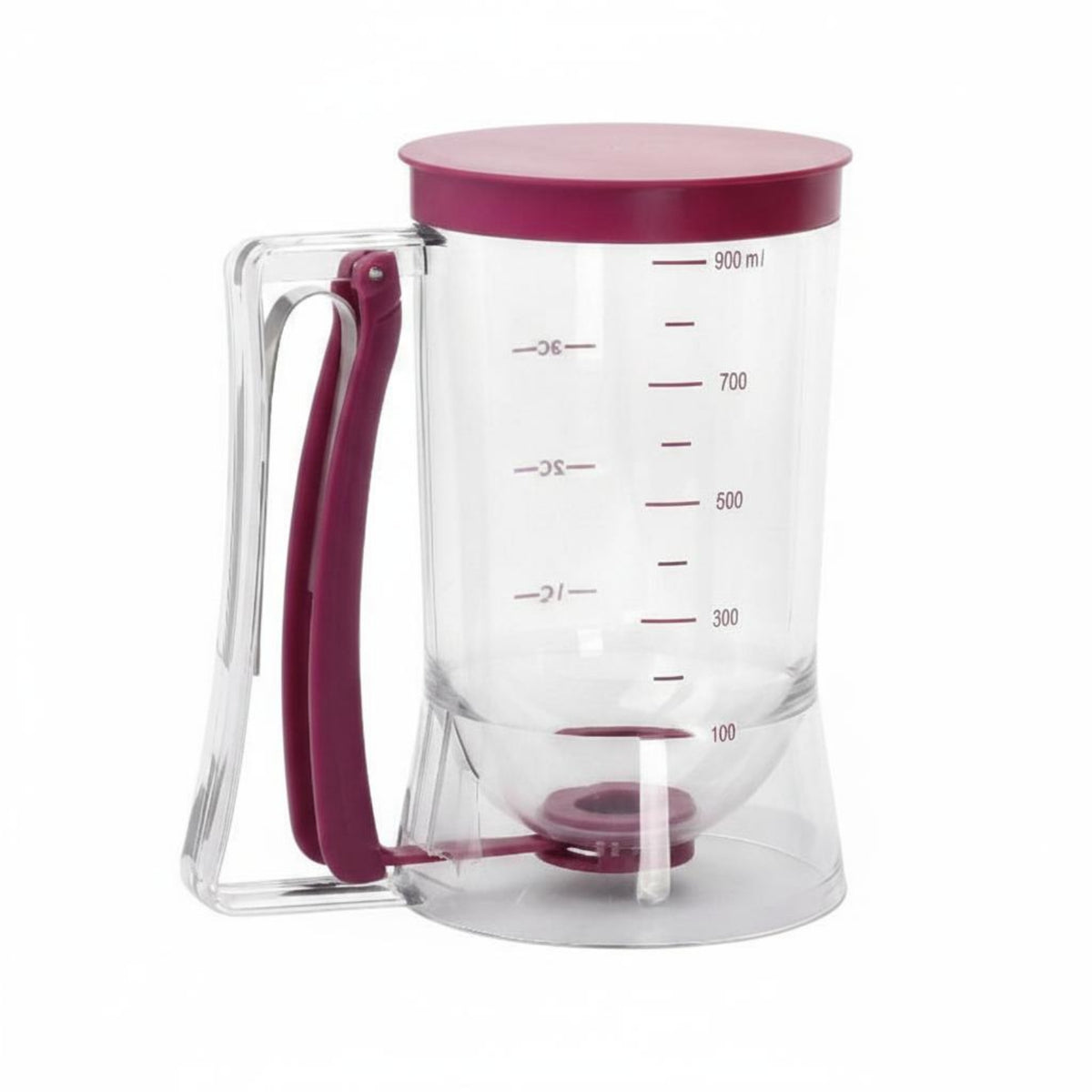 Measuring Batter Dispenser Clear Plastic No-Leak Batter Dispenser
