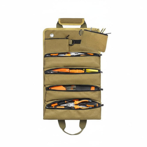 Roll up Tool Bag Easy to Carry Tool Roll Organizer Compact Design for Motorcycle