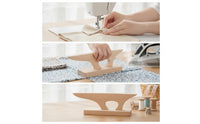 Wooden Clapper and Point Presser Natural Wood Clapper with Point Presser Professional Pressing Tool Solid for Sewists, Quilters, Tailors, Quilting, Garment Making