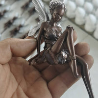 Sitting Fairy Garden Statue Weather Resistant for Patio