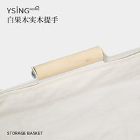 白色铁艺收纳筐极简风家用大容量布艺内衬卧室衣物浴室杂物收纳篮