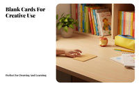 Pale Blank Vocabulary Cards, Hard Cardstock, Sturdy Study Flashcards, Handwriting Practice for Kids