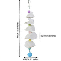 Parrot Gnaw Toy and Avian Snack, Hanging Bird Toy with Bell for Enrichment, Large Cuttlebone for Bird Oral Care, Parrot Accessories