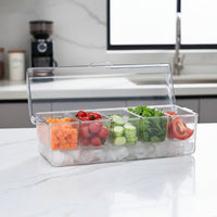 Clear Compartment Salad Box Portable Sectioned Food Container Multipurpose