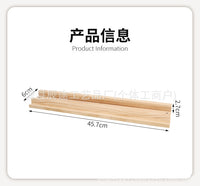 Wooden Mahjong Pusher with Ruler and Domino Tray