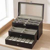 Desktop Storage Box Visible Desk Organizer with Drawer Transparent for Vanity