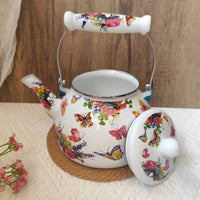 Enamel Kettle Induction Compatible Kitchenware Easy to Clean Household Cookware for Stovetop