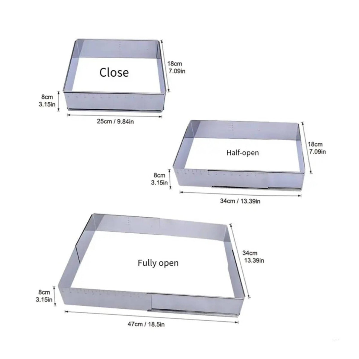 Rectangular Mousse Frame Retractable Square Mousse Frame Easy to Clean