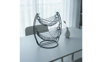 Sturdy Two-Tier Fruit Basket Stable Two Tier Fruit Basket Modern Easy to Clean for Dining Table