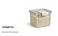 Moisture-Proof Rice Storage Container Flip-Top Lid Large Rice Container Stackable Design for Kitchen