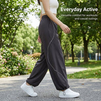 Ladies Trousers for Women UK with High Waist and Quick Dry Nylon Material, Tapered Joggers for Gym and Running, Work