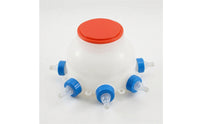 Soft-Teat Multi-Nipple Feeding Bottle Wide-Mouth Animal Bottle with Six Ports Compact Veterinary Feeder Small for Breeders, Lambs