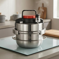 Mini Pressure Pot Fast Cooking Cookware Rust-Proof for Stovetop