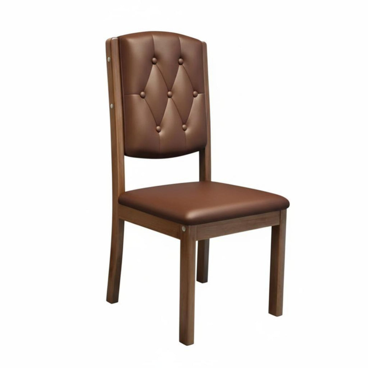 2 Pieces Upholstered Tufted-Back Chair Easy Assembly Indoor Seating Nordic