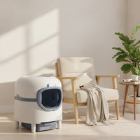 Pull-out Automatic Litter Box Low-Entry Enclosed Litter Box Large Pet Furniture for Apartment