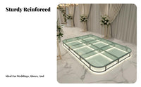 Illuminated Glass Stage Modular Design Reinforced Glass Catwalk Heavy Duty up Walkway for Wedding Organizers, Nightclubs, Exhibitions, Weddings