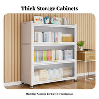 Dustproof Multi-Tier Bookcase with Flip-up Doors Dust-Proof Multi-Tier Cabinet with Flip-up Doors Large Capacity Book Rack Strong Load-Bearing for Children, Students, Homeowners, Study Room, Bedroom, Protectice