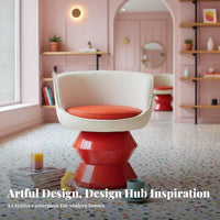 Patterned Rotating Enveloping Chair 360-Degree Rotation Living Room Furniture Architectural Design Enveloping Shape for Adults