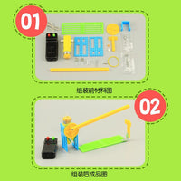 科技小制作DIY升降道闸门 手工线控科学实验教具STEAM科普小发明