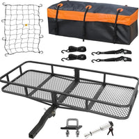 Folding Hitch Mount Car Trunk Luggage Rack Trailer Basket Reversible Car Rear Luggage Rack Easy to Install