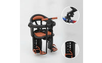 Padded Child Bike Seat with Guard Quick-Release Front Child Bike Seat High-Back Foldable for Toddlers, Kids, Parents, Family Rides, Commuting, Neighborhood Cruising