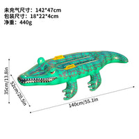 新款现货PVC充气鳄鱼冲浪板 水上漂流浮排户外游泳装备坐骑滑水板