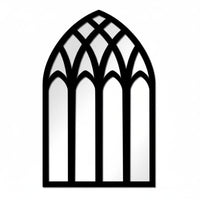 Gothic Window Mirror Lightweight Fake Window Mirror Sticker 3D Effect