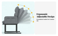 Adjustable High-Spine Recliner Foldable Design Adjustable Spine Rest Lounger Multi-Functional Space Saving for Balcony
