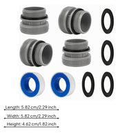 4 Pieces Sealing Rings Threaded Pool Hose Adapter PTFE Threaded Pool Hose Fitting Thread Seal Tape Stepped Barb Adapter