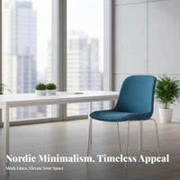Nordic design Upholstered Single Seat Breathable Fabric Upholstered Shell Chair Ergonomic Backrest Home Seating Minimalist Aesthetic for Office Workers, Business Owners, Conference Room, Reception Area, Small Spaces, Bedroom