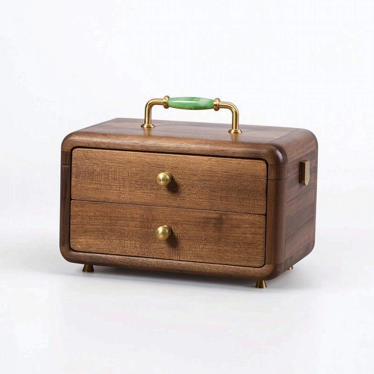Jewelry Box with Drawers Walnut Wooden Jewelry Box Multifunctional for Women, Dresser, Vanity, Bedside Table