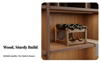 Solid Wood Wooden Wine Rack Easy Assembly without Cost Standing Wine Shelf Long-Lasting Construction without Cost Standing Bottle Organizer Sturdy & Stable for Homeowners, Entertainers, Gift Givers, Kitchen, Dining Room, Home