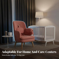 Electric Nursing Chair with Footrest Skin-Friendly Textile Maternity Armchair