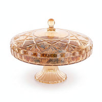 Glossy Partitioned Treat Box Tableware Transparent Lid for Tabletop Serving