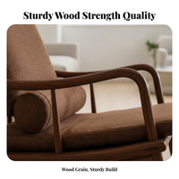 Single-Person Wooden Rocking Chair timeless Design Indoor Seating Wide Armrests