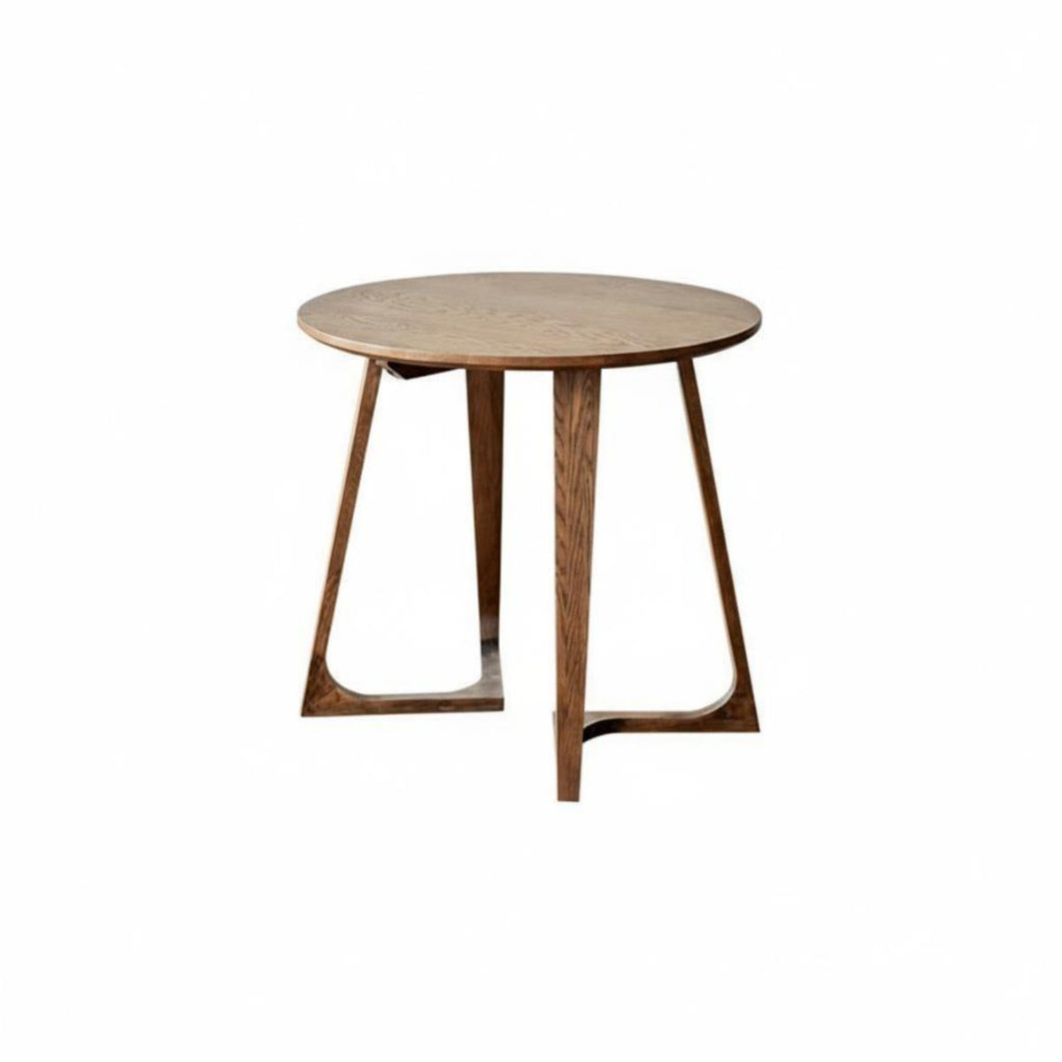 firm Wood Construction Round Pedestal Table Nordic Design Tripod End Table Space-Saving Household Furniture Minimalist visual appeal for Apartment Dwellers, homeowners, Students, Living Room, Balcony, Small areas, perusing alcove