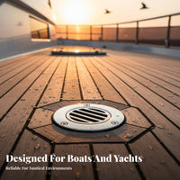 Stainless Steel Deck Drain Stainless Steel Floor Drain Two-Piece Water-Resistant Scupper Rust Resistant Sturdy Duty for RV