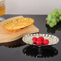 Decorative Oval Tray Shallow Oval Metal Tray Polished Finish
