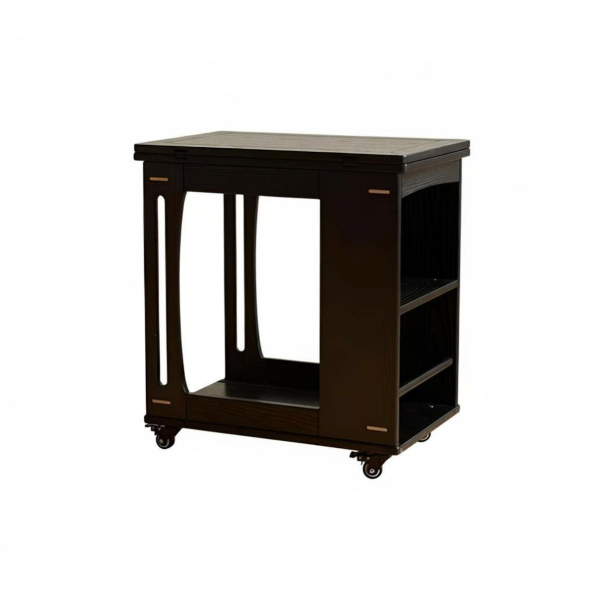 Rubber Wood Side Table, Foldable Top, Multifunctional Coffee Table, Living Room, Dining Table, Space-Saving