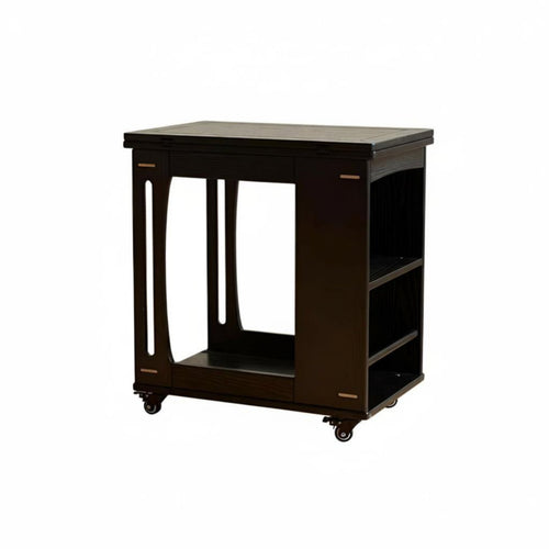 Rubber Wood Side Table, Foldable Top, Multifunctional Coffee Table, Living Room, Dining Table, Space-Saving