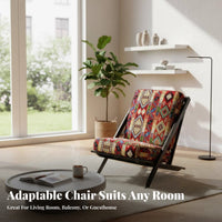 Highsupport Single Sofa Cream design Lounge Chair Ergonomic for Balcony, Homeowners