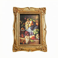 Vintage Gold Frame Floral Scrollwork Home Decor Resin Material for Desk Display
