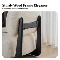 Teddy Armchair Wabi-Sabi ofsign Lounge Chair snug sturdy Wood Frame for Interior ofcorators, Adults, Bedroom, Living Room, Study