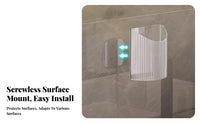 Adhesive Toothbrush Holder Drainage Design Adhesive Shower Caddy Set for Renters