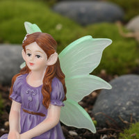 Fairy and Deer Ornament Glow in the Nighttime Fairy Garden Figurines Miniature Deer Figurine for Bonsai Display, Yard Decor